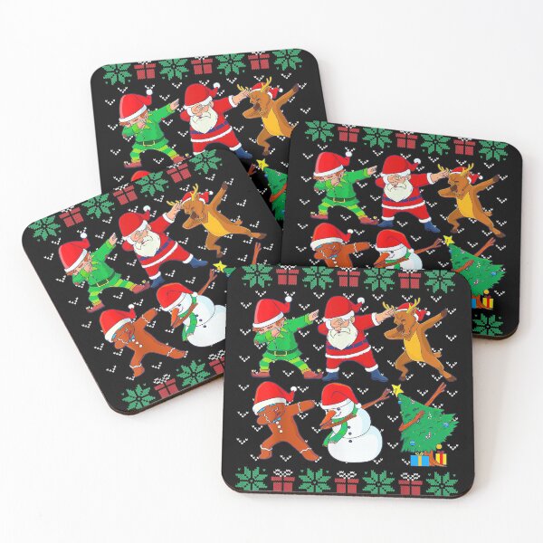 Artikelvorschau, Tupfen Weihnachten hässlichen Weihnachtspullover Santa Dab Squad Kids entworfen und verkauft von howardbarrac.