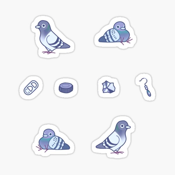 Vista previa del artículo con la obra «Palomas y basura», diseñado y vendido por SparkleSnake.
