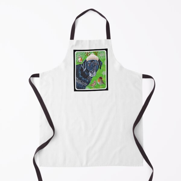 Item preview, Black lab in winter with birds designed and sold by KrellyDesigns.