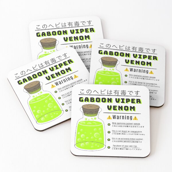Item preview, Gaboon Viper Venom Warnings  designed and sold by GRINNP0P.