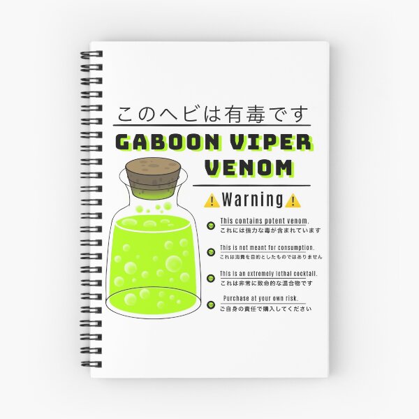 Item preview, Gaboon Viper Venom Warnings  designed and sold by GRINNP0P.