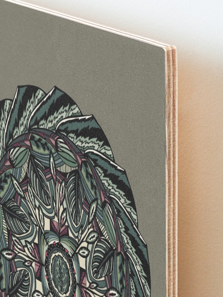 Alternate view of House Plants Mandala Mounted Print