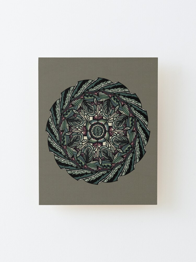 Alternate view of House Plants Mandala Mounted Print