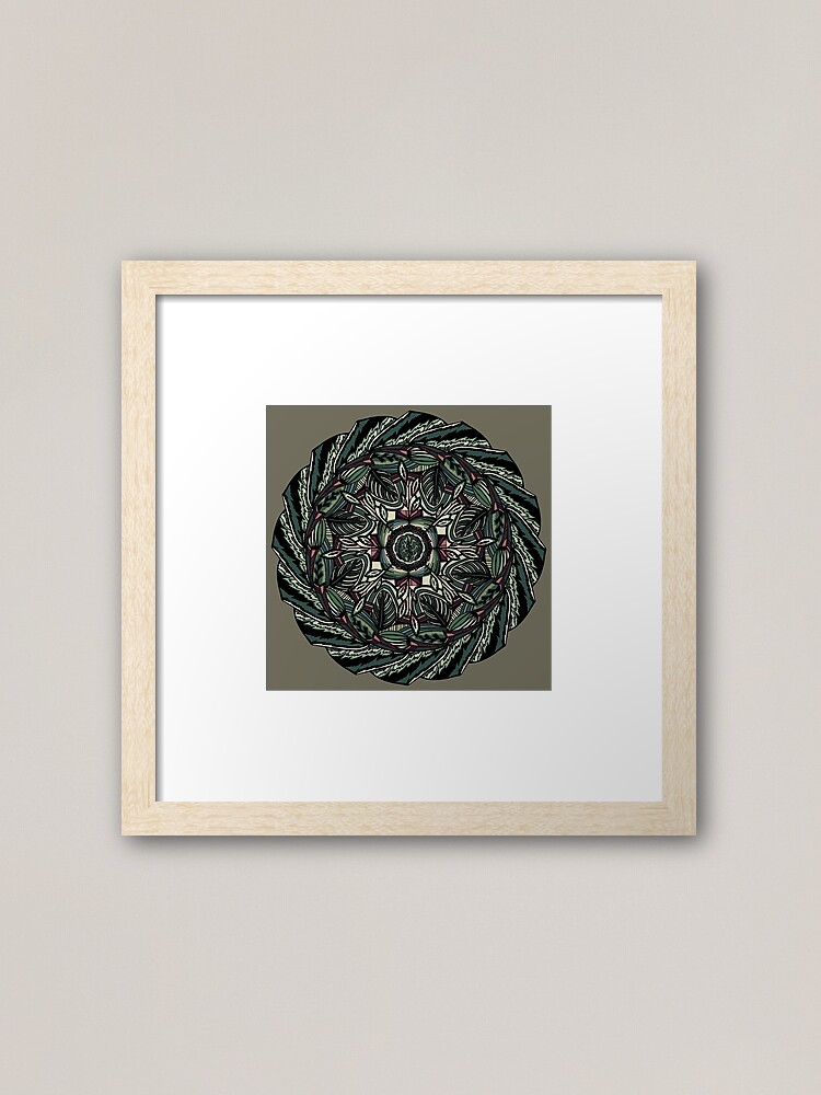 Alternate view of House Plants Mandala Framed Art Print