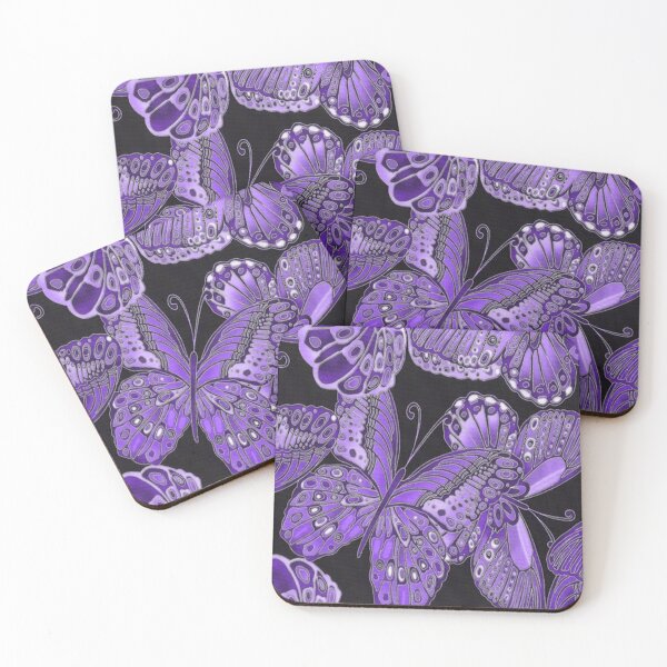 Item preview, Purple and Black Butterfly Pattern designed and sold by HavenDesign.