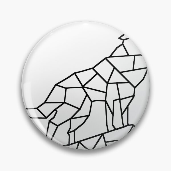 Item preview, Geometric Minimalist Howling Wolf designed and sold by Zeemow.