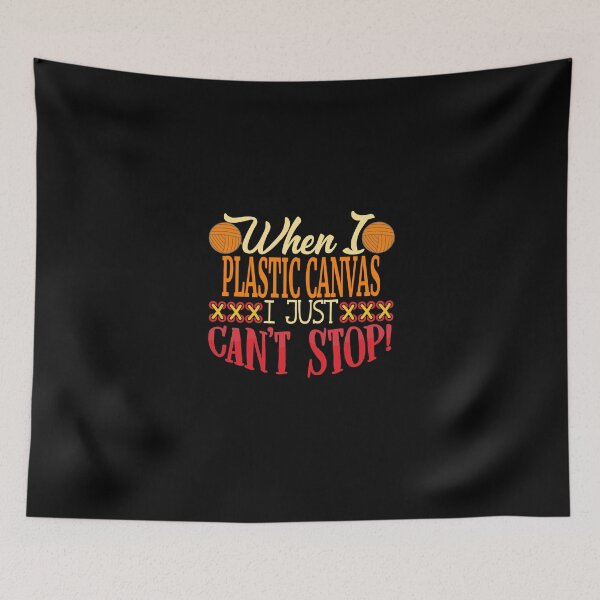 Item preview, Can't Stop Plastic Canvassing | Needlepoint Hobby Design designed and sold by Dancing Dolphin Crafts.