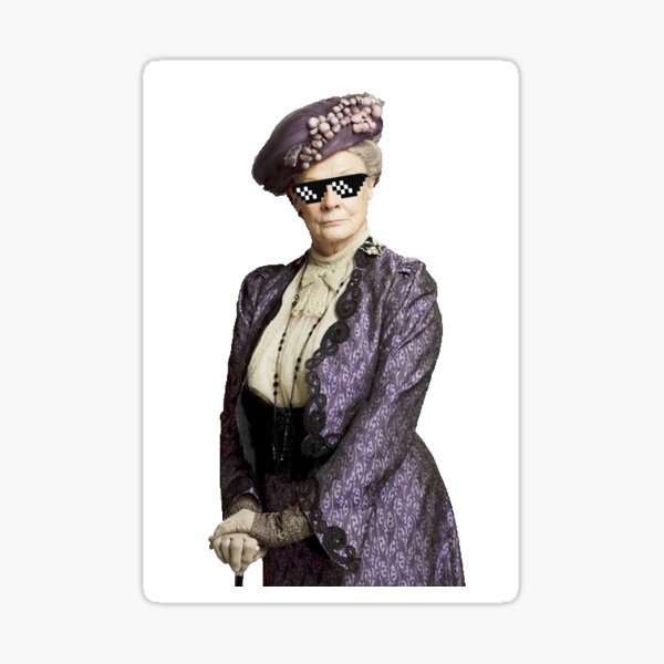 Shade Throwing Dowager Countess - Downton Abbey Sticker