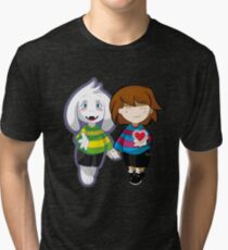 Undertale Asriel and Frisk Together Tri-blend T-Shirt