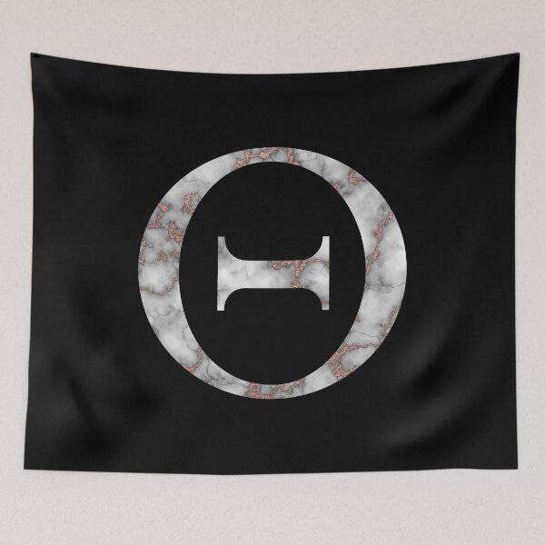 Item preview, Theta Greek Letter Rose Gold Marble designed and sold by MSA-42.