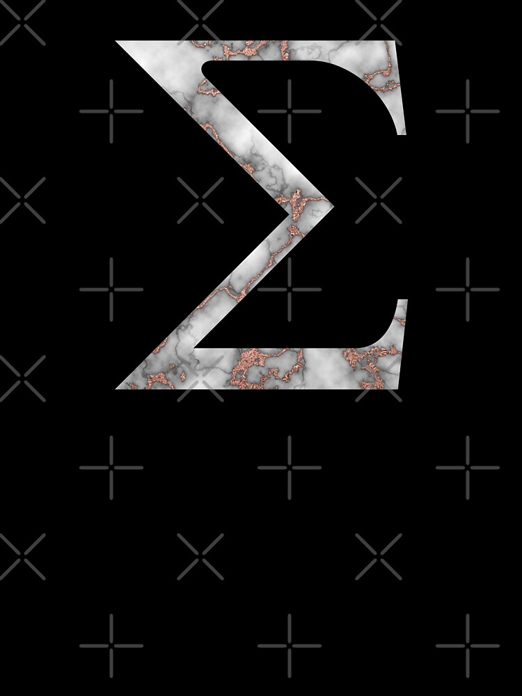 Sigma Greek Letter Rose Gold Marble" Kids T-Shirt for Sale by MSA