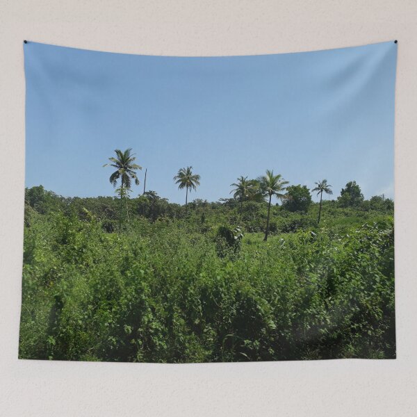 Item preview, Green Palm Tree Landscape designed and sold by PriyanDecor.