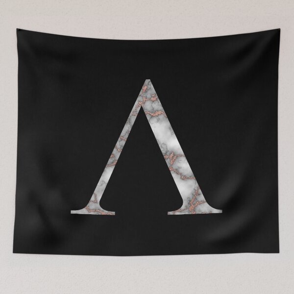 Item preview, Lambda Greek Letter Rose Gold Marble designed and sold by MSA-42.