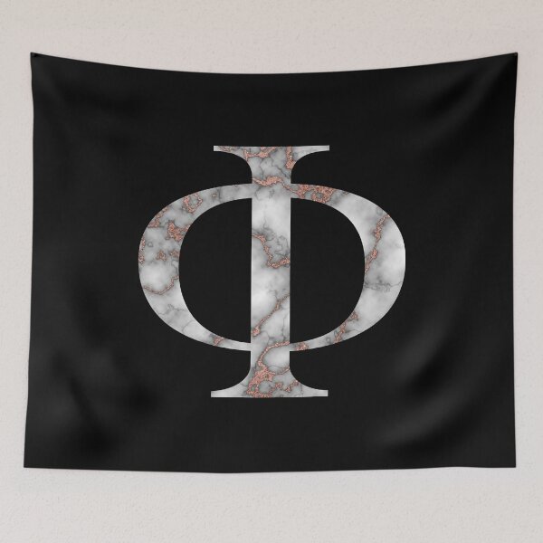 Item preview, Phi Greek Letter Rose Gold Marble designed and sold by MSA-42.