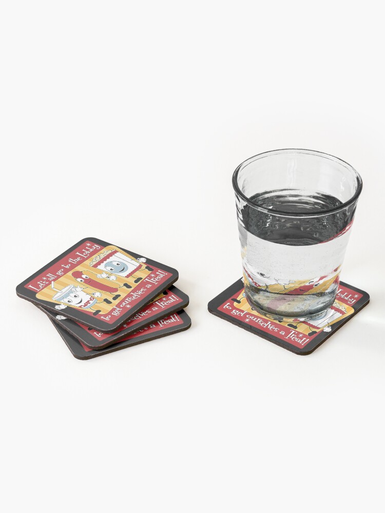 Alternate view of Let's all go to the lobby T-Shirt Coasters (Set of 4)