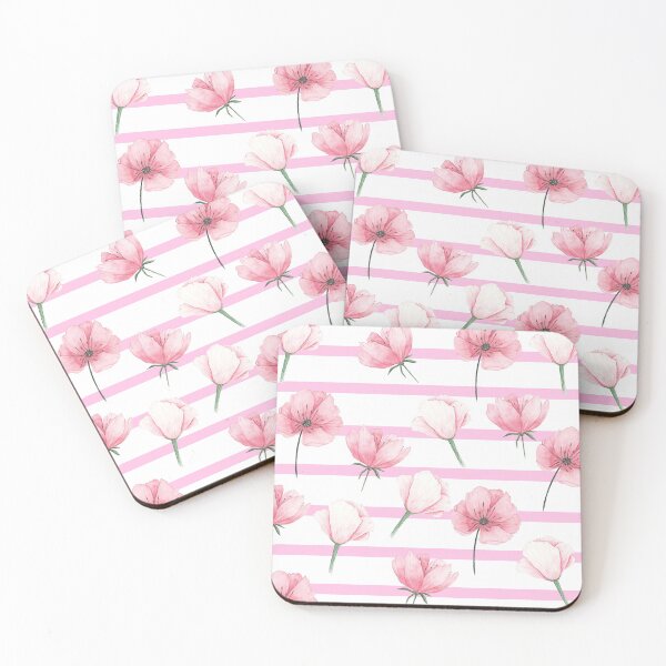Item preview, Pink Flowers With Stripes designed and sold by MacheSmith.
