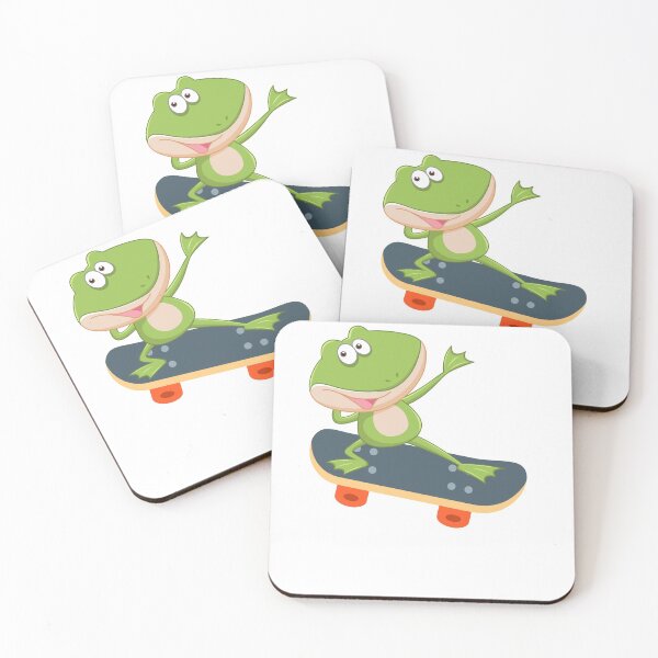 Item preview, Happy frog on  skateboard designed and sold by GulQari.