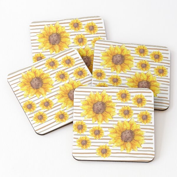 Item preview, Sunflowers and Stripes designed and sold by MacheSmith.