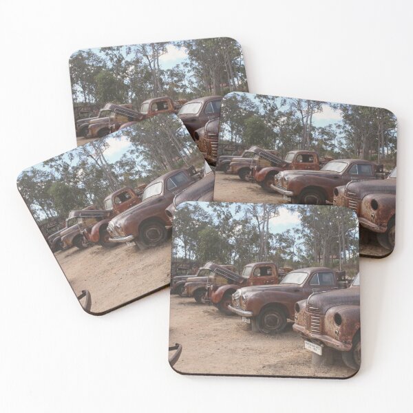 Item preview, Rustic Vintage Cars and Trucks in a Junkyard designed and sold by citrusapple.