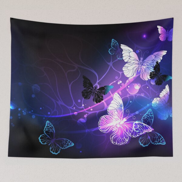 Item preview, Violet Background with Night Butterflies designed and sold by Blackmoon9.