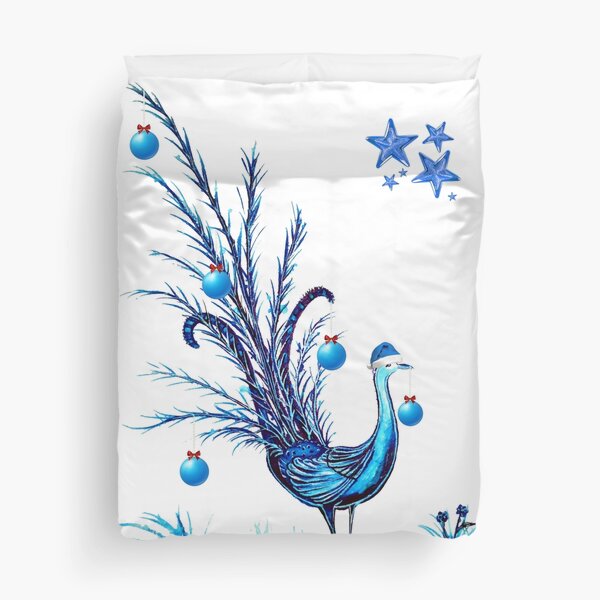 Christmas Lyrebird Duvet Cover