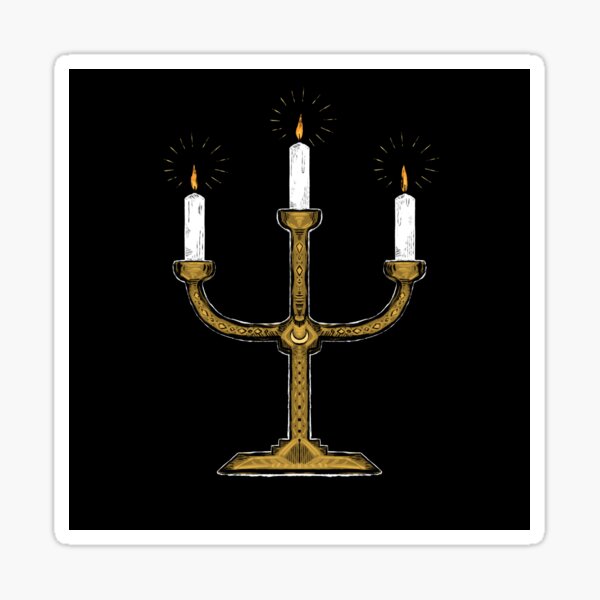 Moon Candelabrum Square Sticker/Magnet Sticker