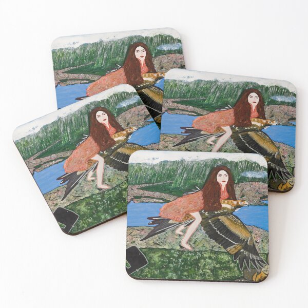 Item preview, Mistress Kelly Rides a Wedge Tailed Eagle designed and sold by JDLPaintings.