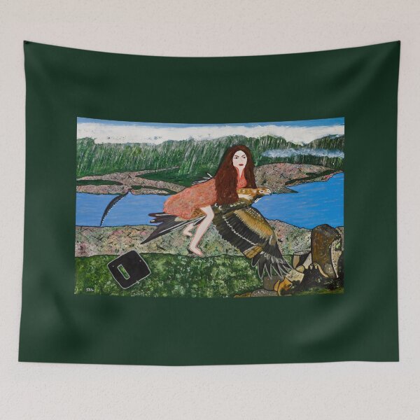 Item preview, Mistress Kelly Rides a Wedge Tailed Eagle designed and sold by JDLPaintings.