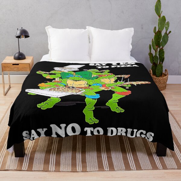 Item preview, Retro Love Ninja Turtles Cartoon Say Yes To Pizza Say No To Drugs designed and sold by wallofmoms257.