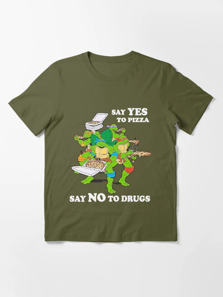 Vintage TMNT Shirt Leonardo Teenage Mutant Ninja Turtles 90s 1990 Say Yes  to Pizza Single Stitch V10 