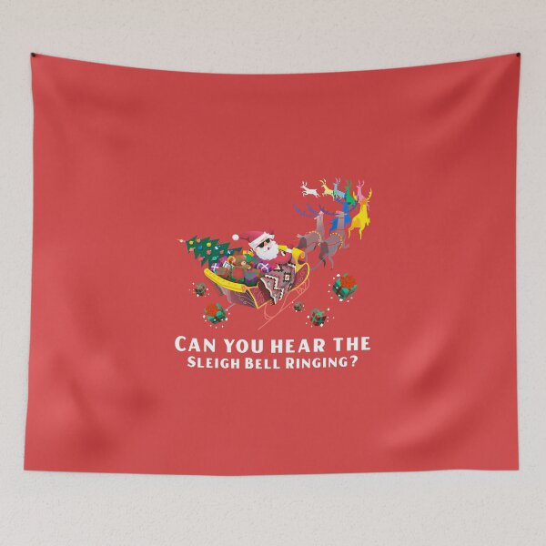 Item preview, Merry Christmas Holiday | Can You Hear The Sleigh Bell Ringing? | Cool Santa Riding Sledge with Gifts designed and sold by Ainbowz-Artwork.