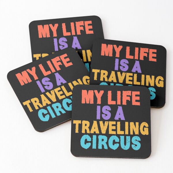 Item preview, My Life Is A Traveling Circus | Funny Traveler Design designed and sold by Dancing Dolphin Crafts.