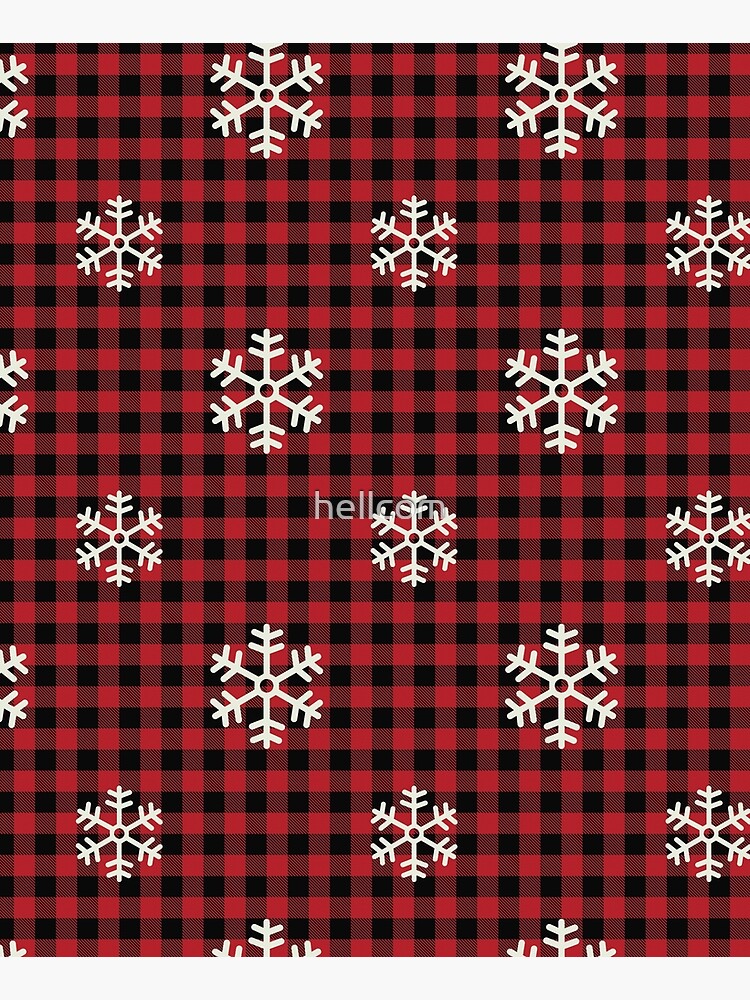 Christmas Plaid with Snowflakes by hellcom