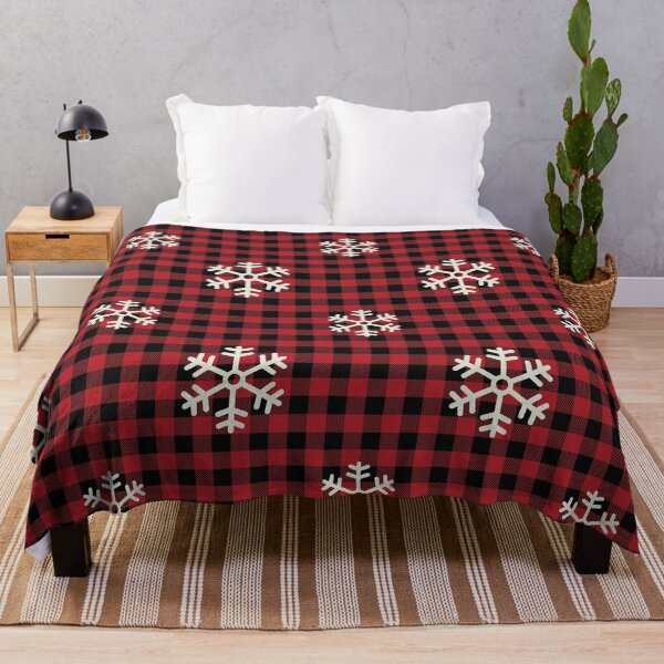 Item preview, Christmas Plaid with Snowflakes designed and sold by hellcom.