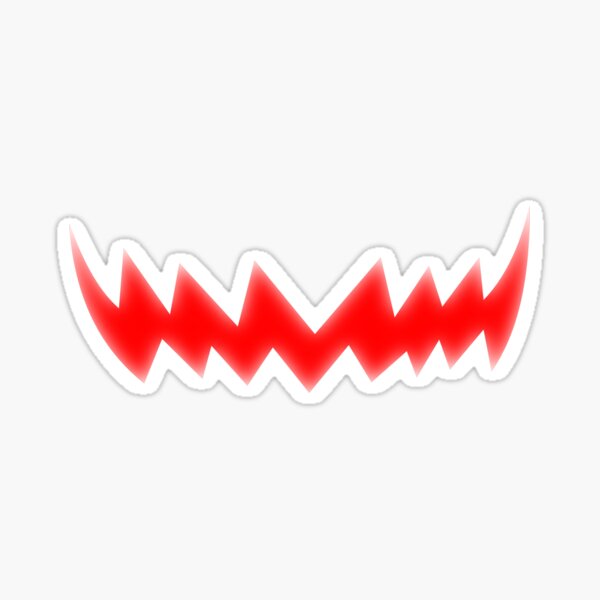 Red Fang Stickers Redbubble - roblox red fang decal