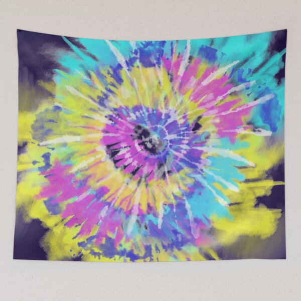 Item preview, Tie-Dye Sky Blue, Pink, Yellow, Dark blue  designed and sold by WOW TeesAndThings.