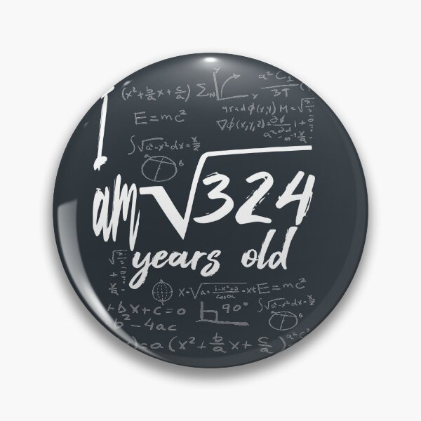 Item preview, HAPPY 18th  BIRTHDAY MATHS ENTHUSIASTS 324 YEARS OLD SQUARE ROOT designed and sold by Delicious Design ⭐⭐⭐⭐⭐.