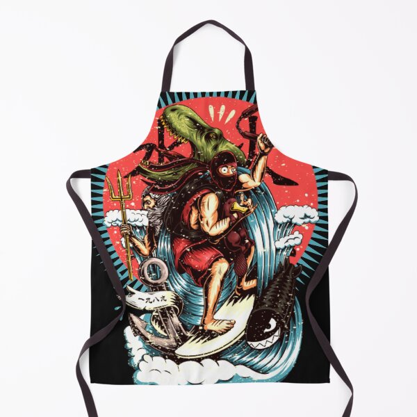 Item preview, the surfing ninja designed and sold by PUNCH ME IN SHOP.