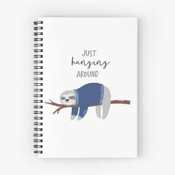 Item preview, just hanging around fun cute blue sloth designed and sold by Stacycooke.