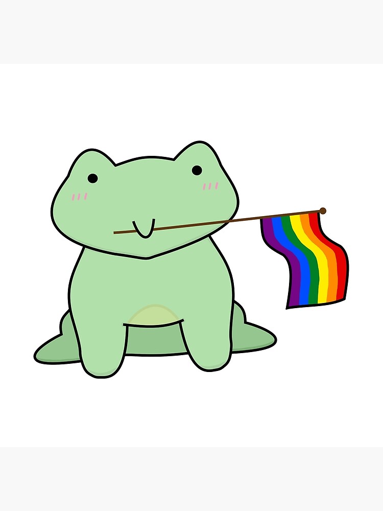 Rainbow LGBT Gay Pride Frog Poster For Sale By Flodeboller Redbubble