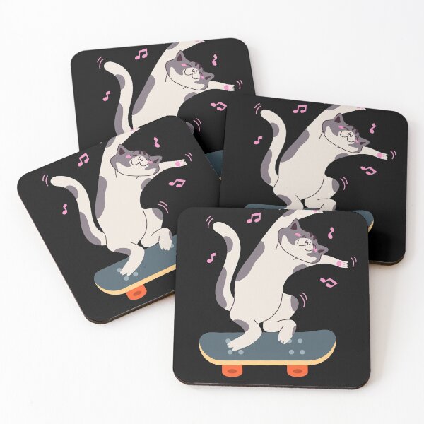 Item preview, Dancing Cat on skateboard designed and sold by GulQari.