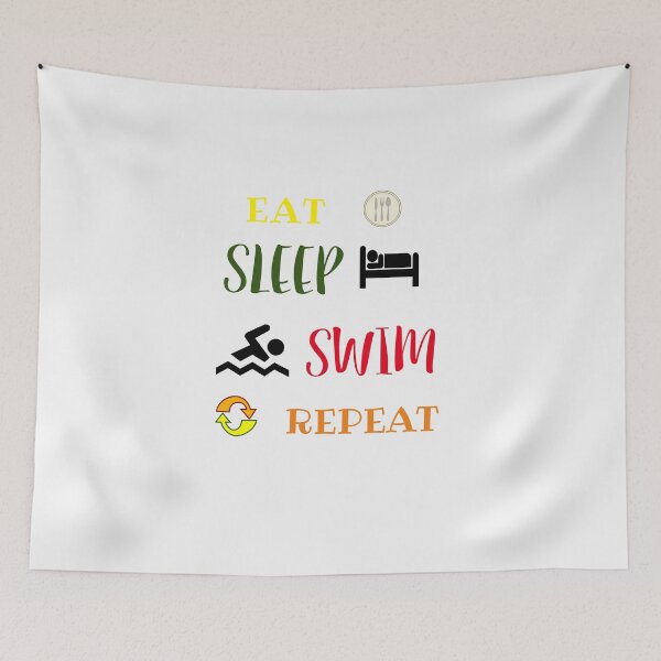 Item preview, Eat Sleep Swim Repeat designed and sold by TINASTORESHOPE.