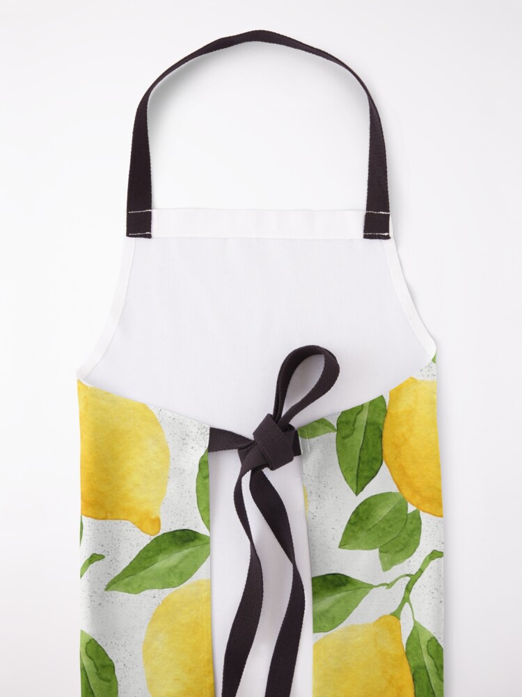 Alternate view of Watercolor Lemon Pattern Apron