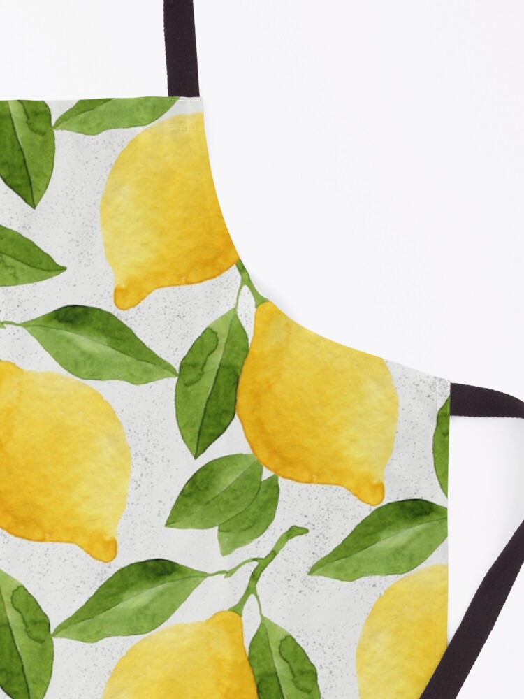 Alternate view of Watercolor Lemon Pattern Apron