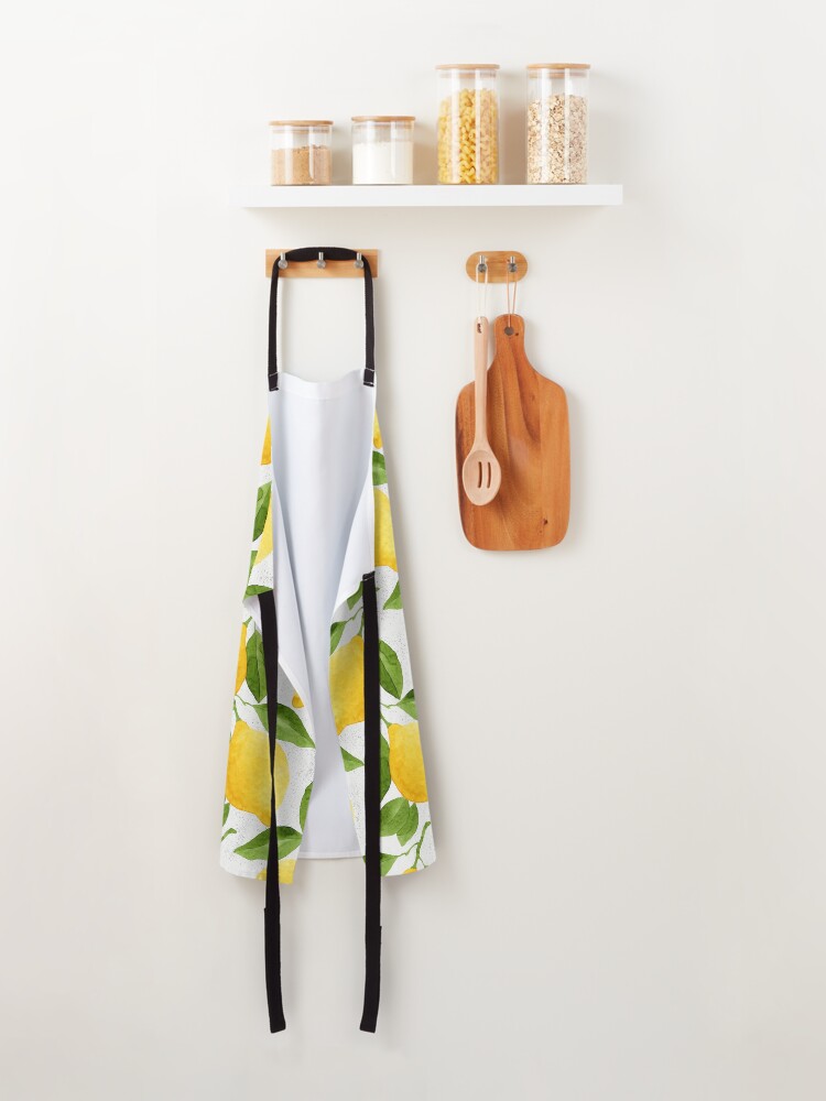 Alternate view of Watercolor Lemon Pattern Apron
