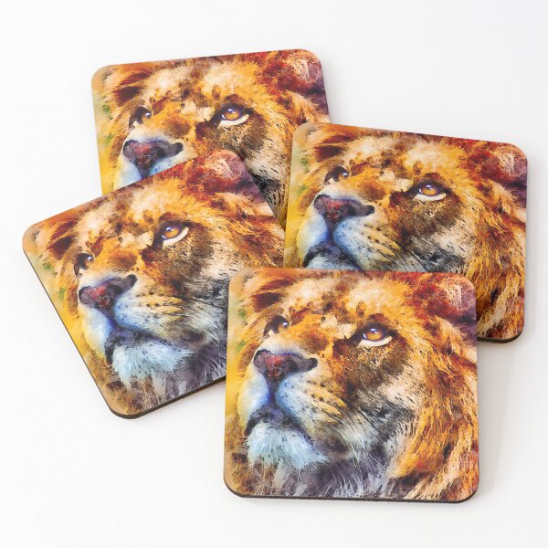 Item preview, Colorful Watercolor Lion designed and sold by WOW TeesAndThings.