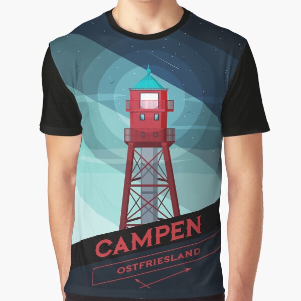 Plattonisch "Campen Badge" Grafik T-Shirt