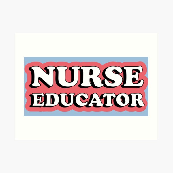 Nurse Educator Red Typography Art Print