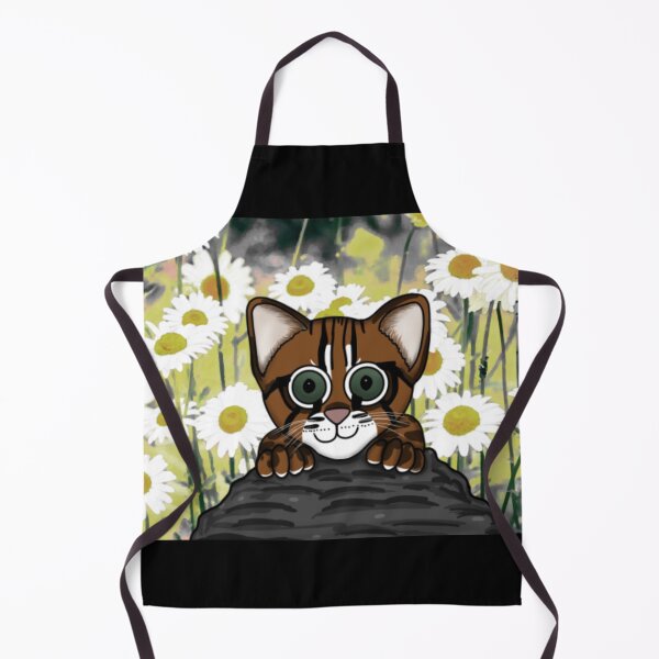 Item preview, Rusty Spotted Cat in Daisies designed and sold by JeremyRot.