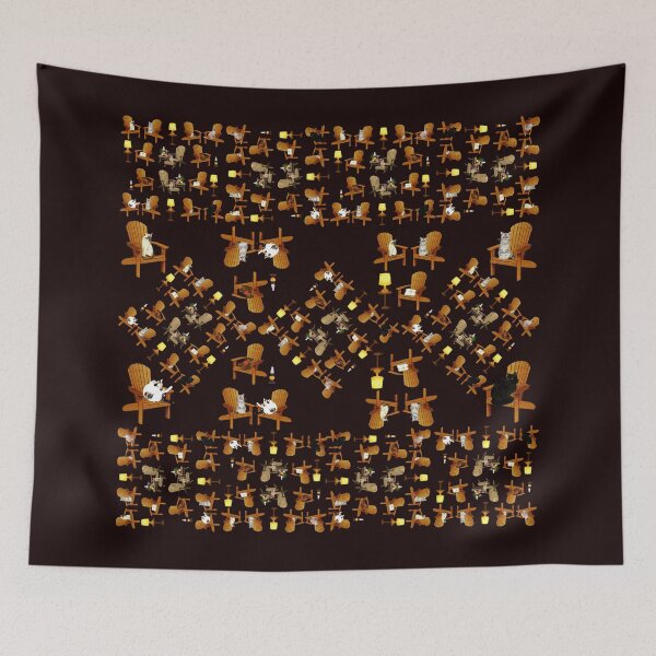 Item preview, Muskoka chairs and cats straight pattern designed and sold by DAscroft.